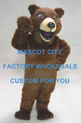 Счастливая фотография коричневый пушистый медведь фотографический костюм