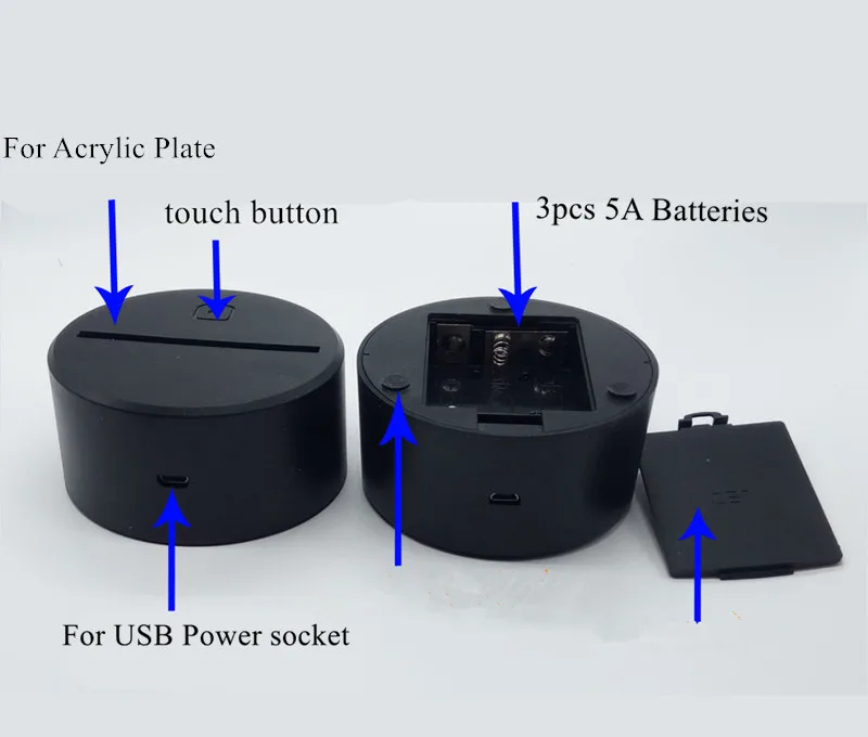Подарок на день Святого Валентина 7 цветов Изменение 3D Голограмма лампа USB акриловые огни вечерние подарок подруге Подарок на годовщину