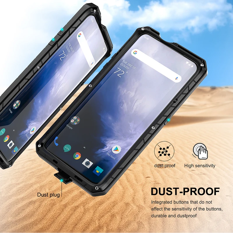 for oneplus7 7pro phone case heavy duty protection armor metal cover anti fall aluminum case for oneplus 7t 7t pro free global shipping