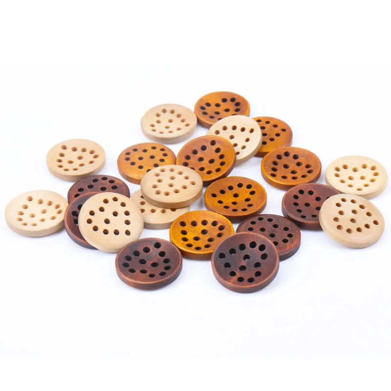 С сердечками круглый натурального дерева швейные кнопки для скрапбукинга