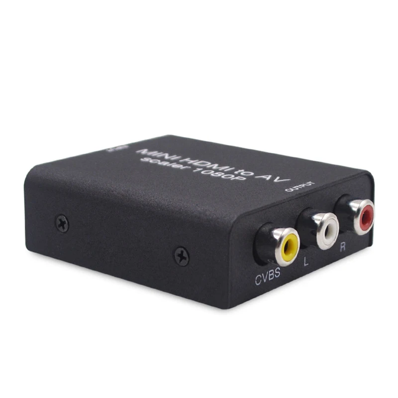 HDMI Интерфейс Мини HD видео коробка 1080P К AV CVSB L/R RCA конвертер HDMI2AV адаптер Поддержка