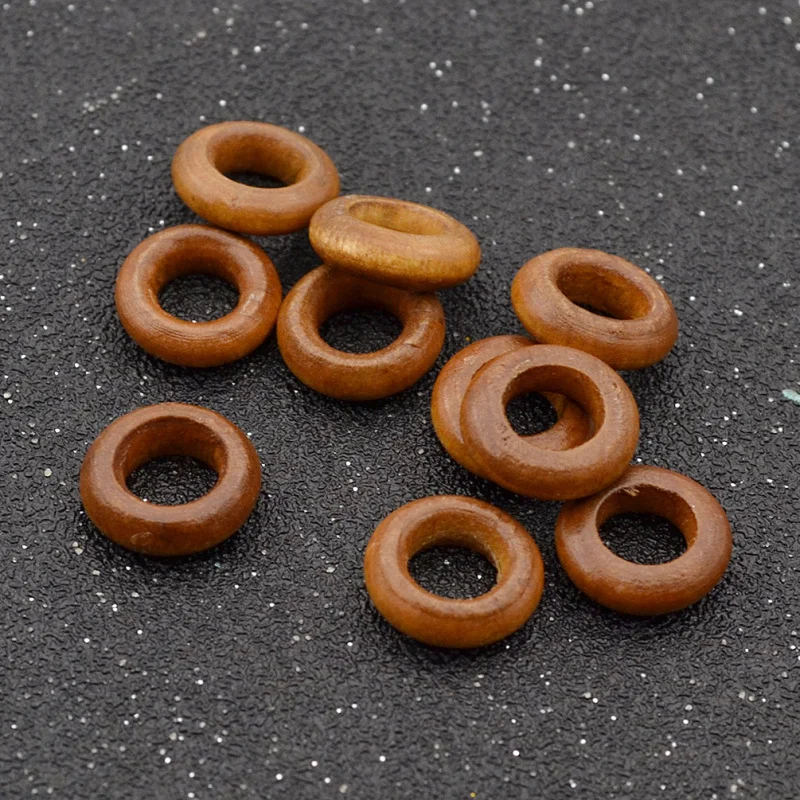 Модные деревянные кольца для дредов lychee 10 шт. страшные бусины волос зажим кос