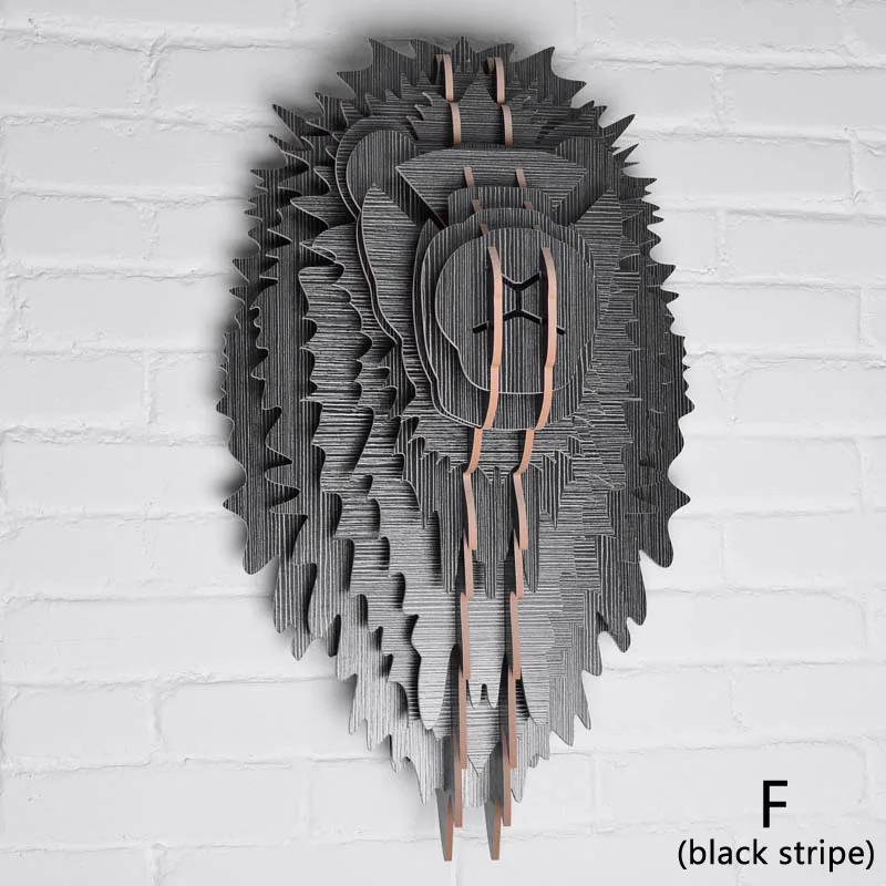 

Nordic Style Home Decoration Wood Lion Head Wall Hanging For Art Wall Decoration Wood Animals Head Crafts For Modern Home Decor