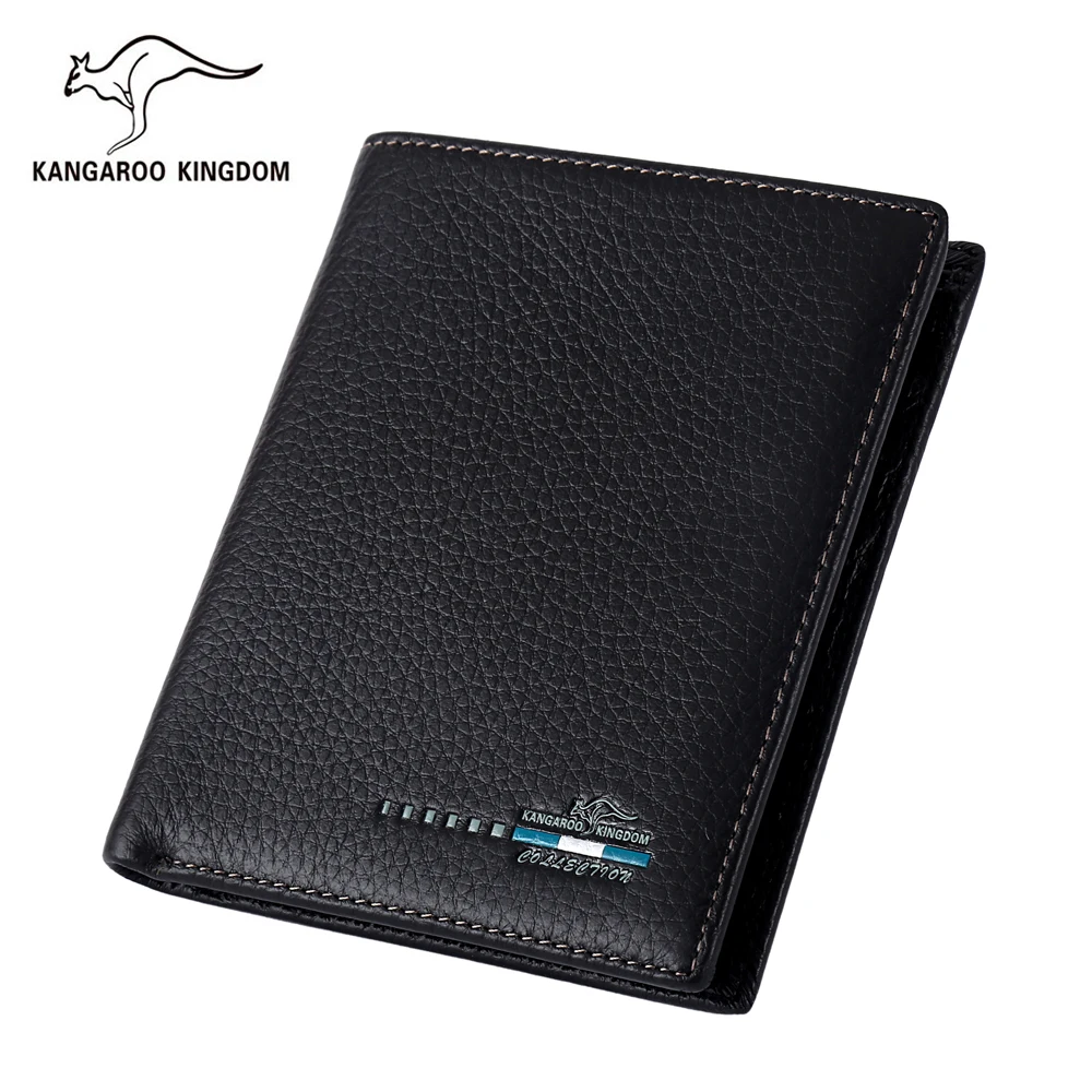 

Kangaroo Kingdom Famous Brand Men Wallets Genuine Leather Purse Short Wallet Slim