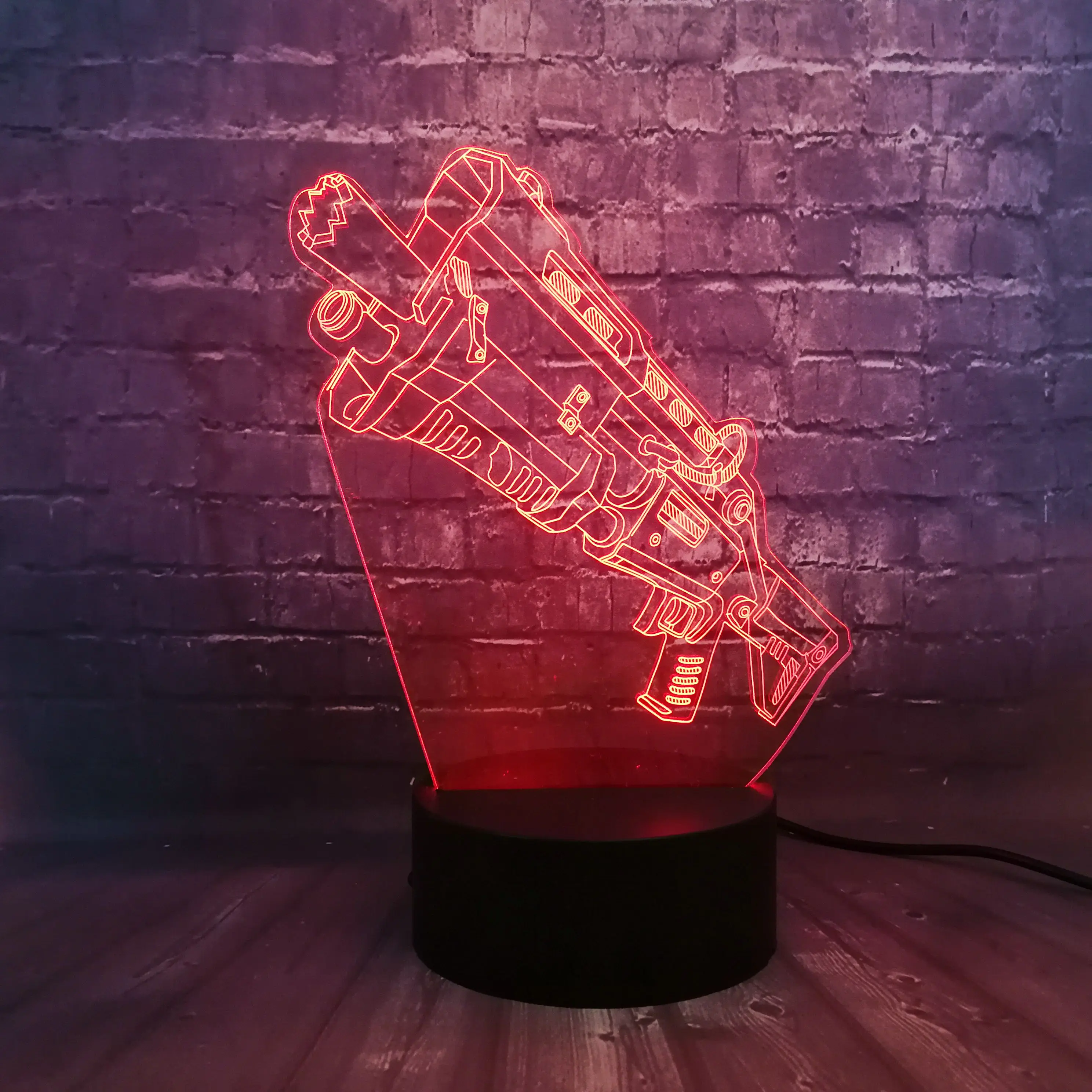 Новая акриловая Иллюзия 3D 7 цветов USB зарядка RGB игра битвы реквизит в виде