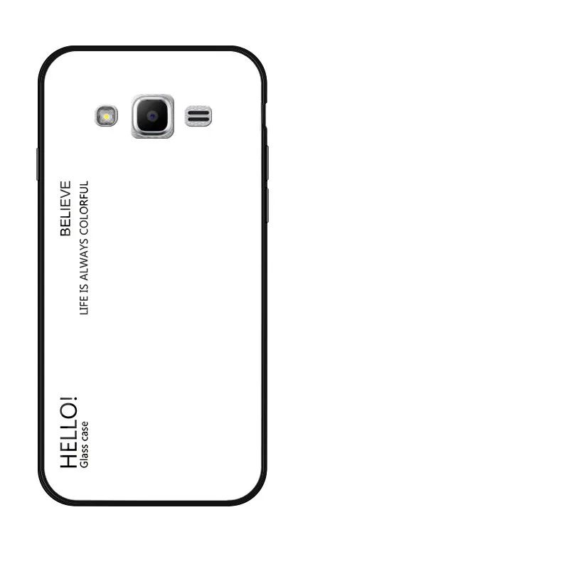 Чехол для samsung J5 J2 J7, градиентный, Аврора, закаленное стекло, задняя крышка, чехол для Galaxy J200 J500 J700 J700F, цветной чехол