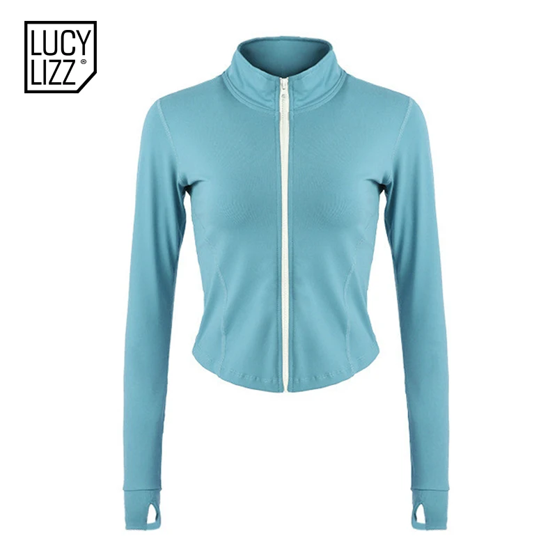 Облегающая Спортивная рубашка с длинным рукавом для женщин спортивная куртка