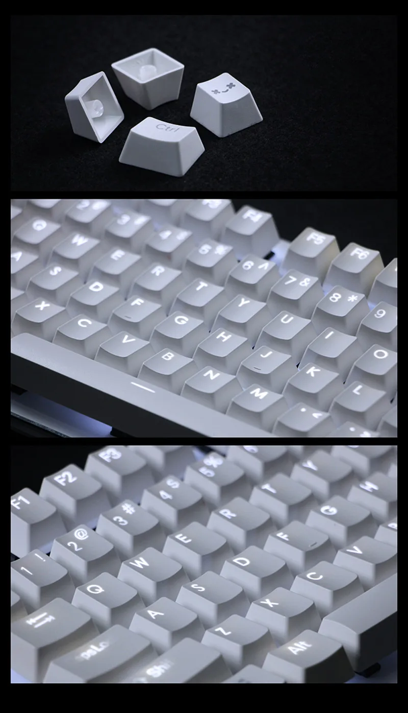 Черно-белая подсветка Keycap 108 клавиша PBT подсветка Keycap для OEM cherry MX переключатели Механическая игровая клавиатура только keycaps