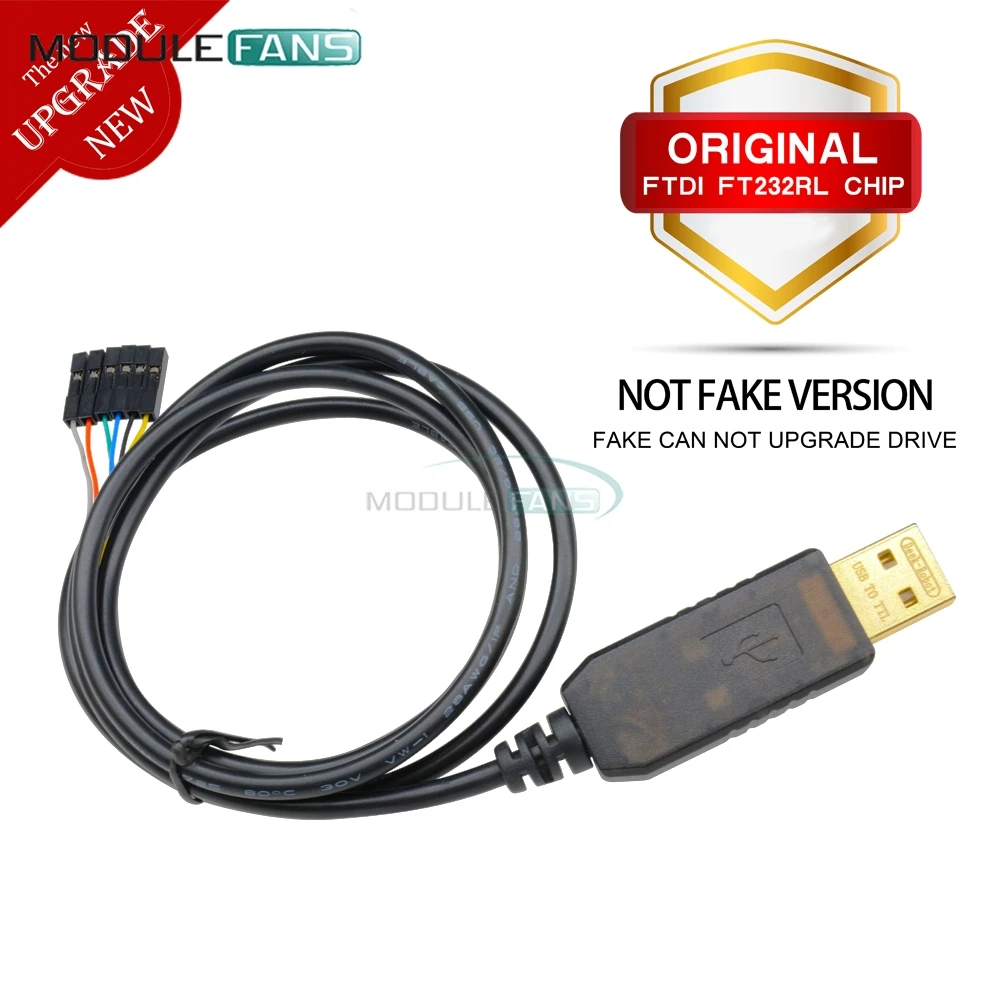 Independent DuPont 6P 6PIN FTDI FT232RL FT232 USB для ttl RS232 последовательный провод адаптер модуль скачать кабель для Arduino Raspberry Pi 1 м 100 см - Цвет: Independent DuPont