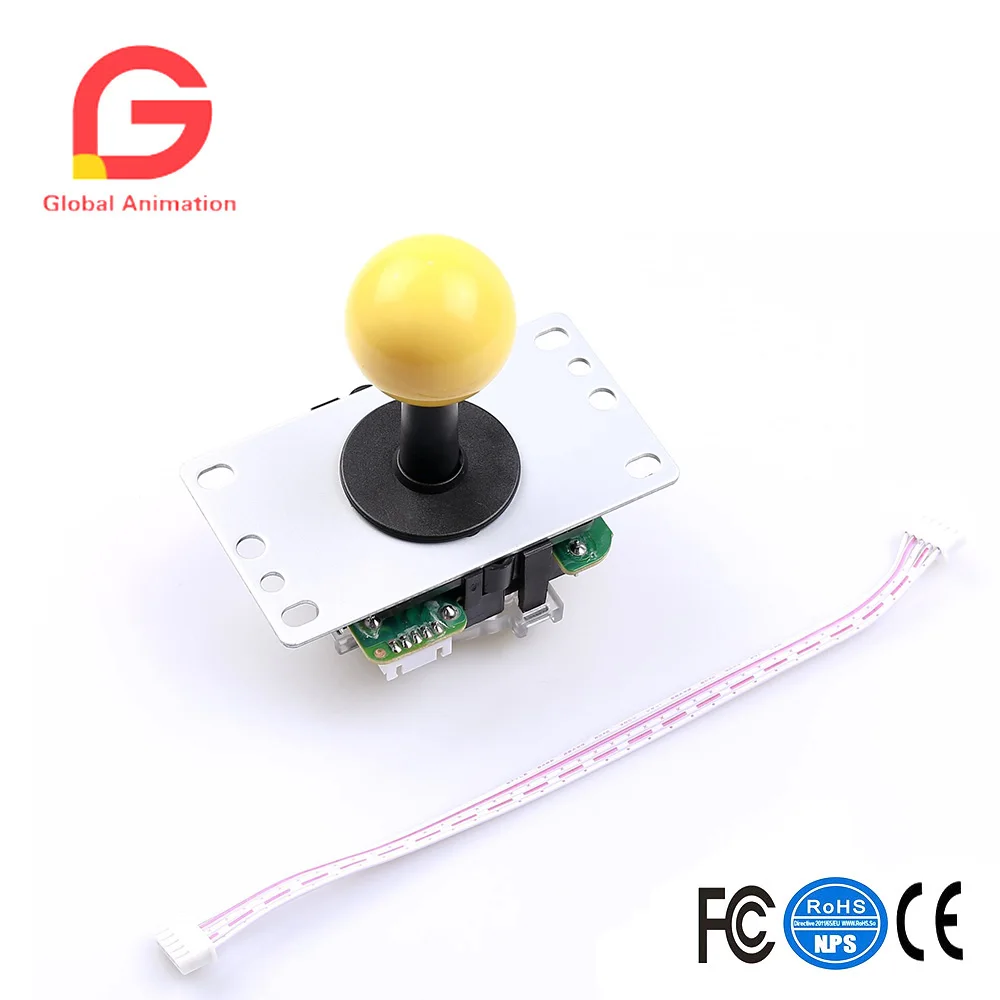 Zero Delay Pc аркадная игра DIY набор деталей 1 X 5pin 8 способ джойстика + хромированная
