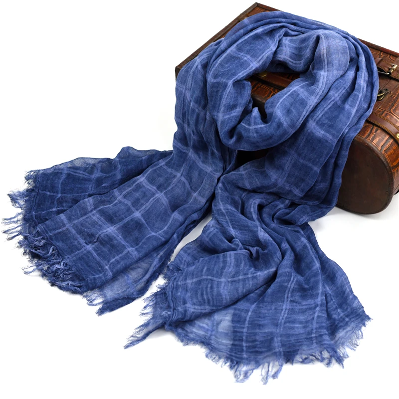 100% хлопок шарф мужской высокого качества длинный модный клетчатый роскошный