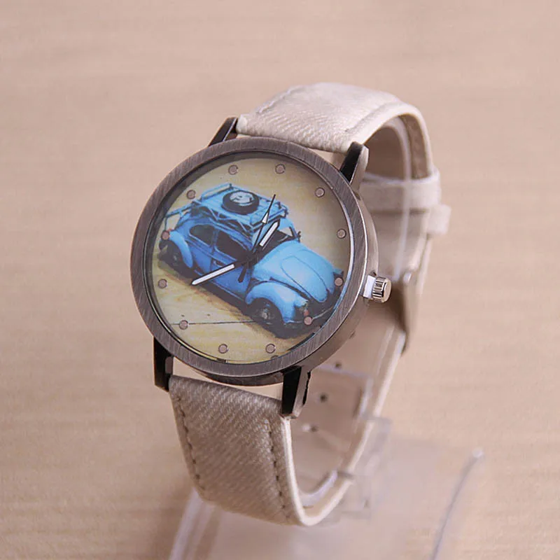 Часы Relojes Mujer Ретро стиль с рисунком автомобиля модные женские часы для девушек