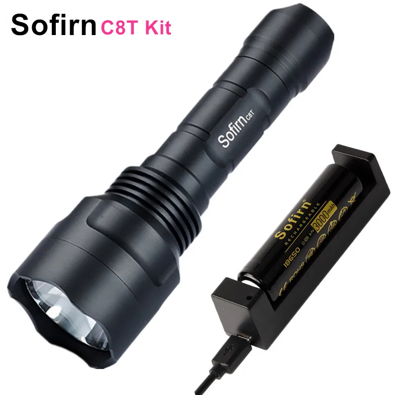 Sofirn C8T комплект Мощный светодиодный вспышка светильник 18650 благодаря светодиоду