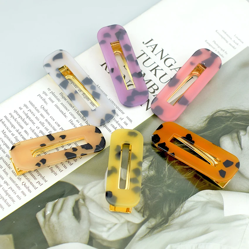 Заколка для волос женская в виде капли воды Корейском стиле акриловые зажимы -