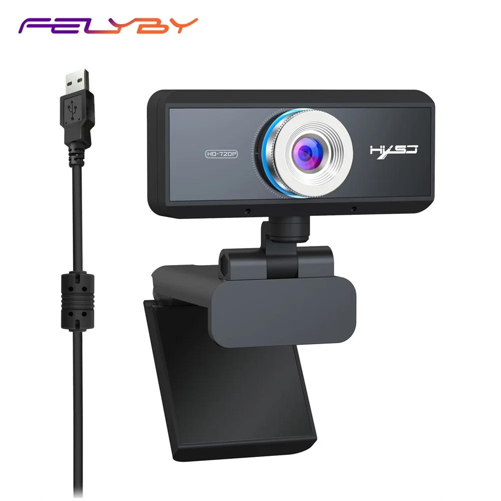 FELYBY S90 720P HD Компьютерная видеокамера Встроенный микрофон для видеосъемки веб