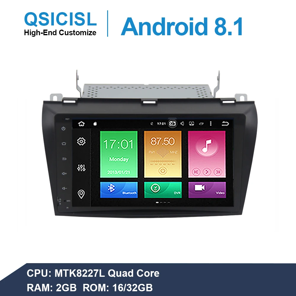 Android 8 1 ips 9 &quotэкран автомобильное радио DVD мультимедиа плеер для Mazda 3 2004 2009