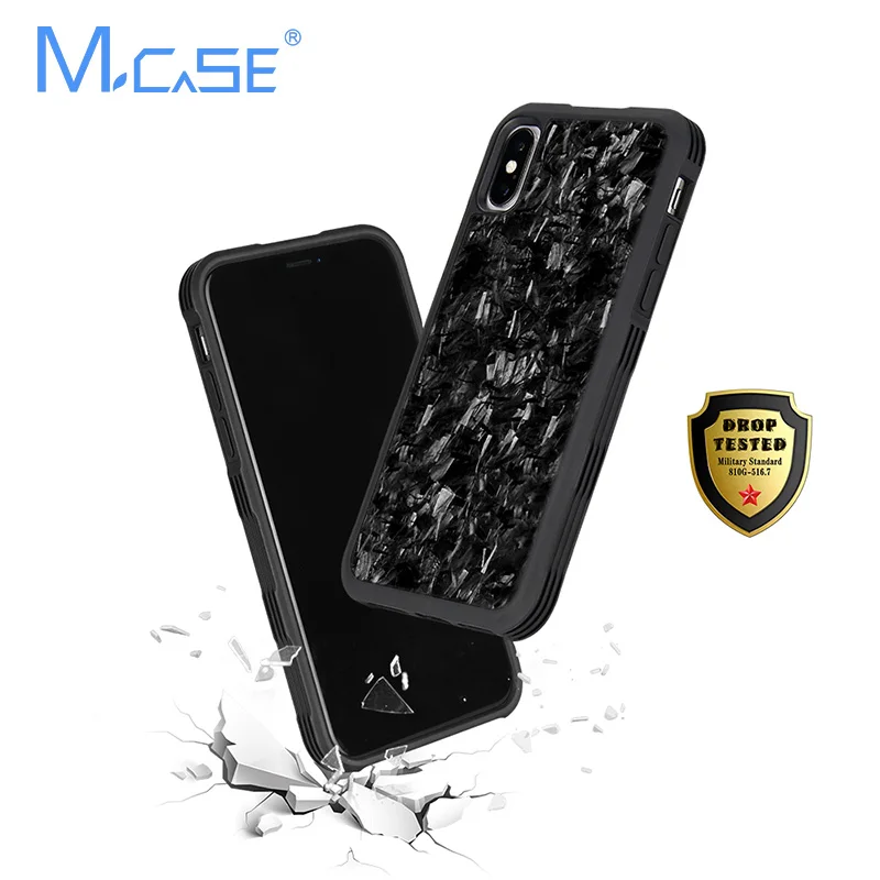 

Forged Case for iPhone 7 8 7Plus 8Plus with Full Protection Cover Forged Carbon Fiber Case for iPhone X Case