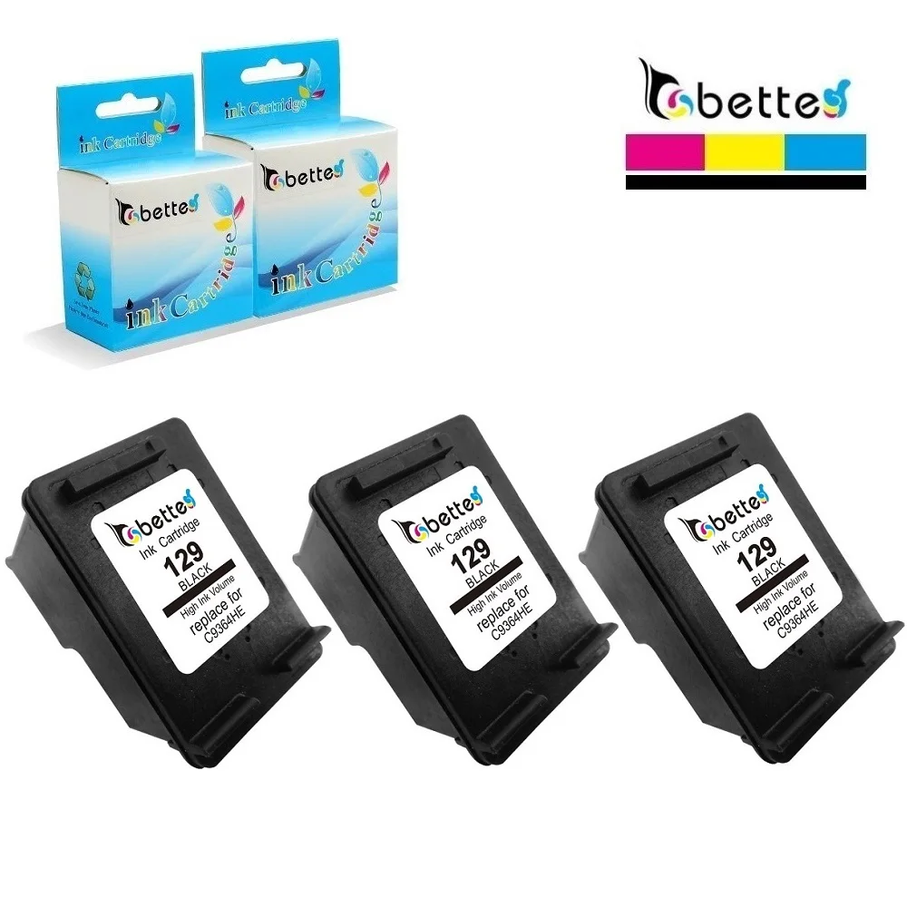 3PK BETTE чернильные картриджи заменить для HP 129 hp129 Photosmart C5240 C5250 C5270 C5273 C4175 C4180 C4183 C4188
