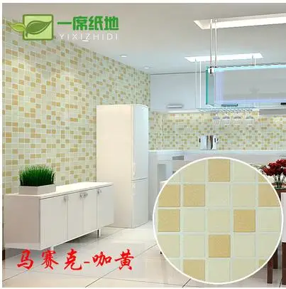 

Mosaic waterproof self-adhesive wallpaper wall stickers bathroom cabinets kitchen bathroom anti-oil stickers renovation-19