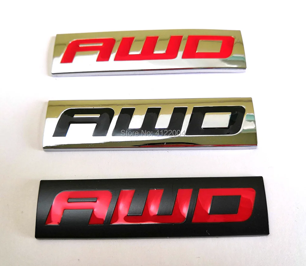 Наклейка на заднюю эмблему AWD наклейка для AUDI Skoda BMW CHEVROLET FORD HYUNDAI KIA MAZDA NISSAN SUBARU -