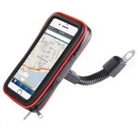 buzzlee new upgrade red waterproof motorcycle scooter cell phone holder bag case for iphone 11 pro max gps support bicycle stand