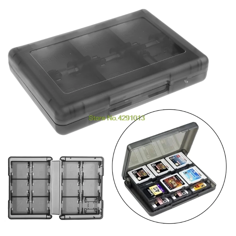 Чехол для игровой карты 28 в 1 черный Nintendo DS 3DS поддержка прямых поставок |