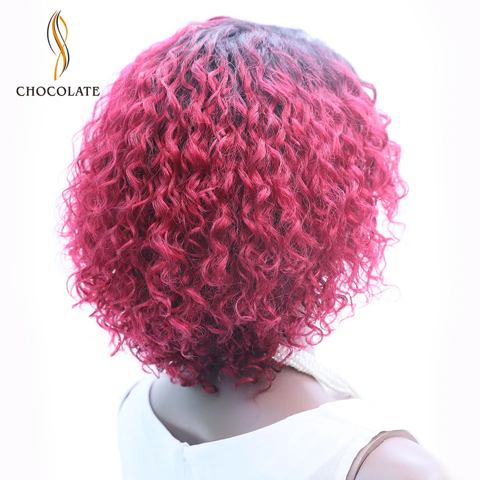 Парики из натуральных волос на шнурках Bob Curly для черных женщин с детскими