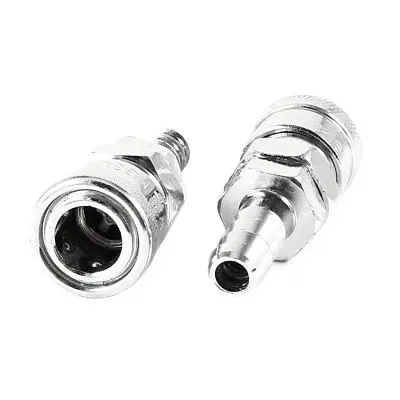 

2 Pcs SH-30 Pneumatic 11mm Pipe Fitting Metal Air Tube Quick Coupling