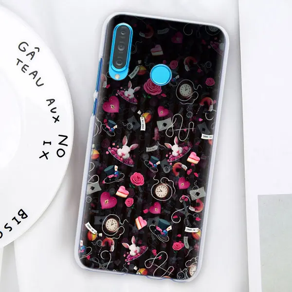 03 Аниме Алиса в стране чудес чехол для телефона для huawei P30 P30 Pro P9 P10 P20 Lite P Smart Plus View 20 Жесткий PC задний Чехол бант - Цвет: 03