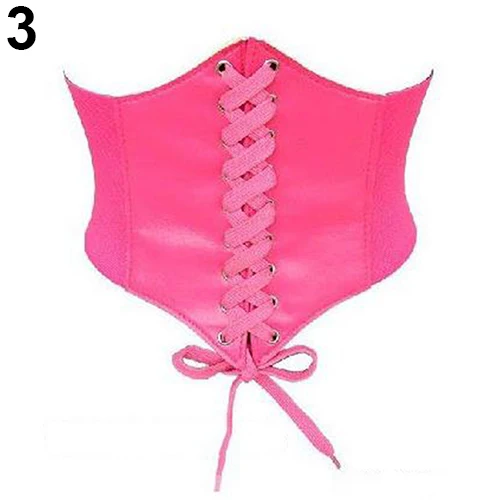 Сексуальные винтажные широкие из искусственной кожи на шнуровке один размер