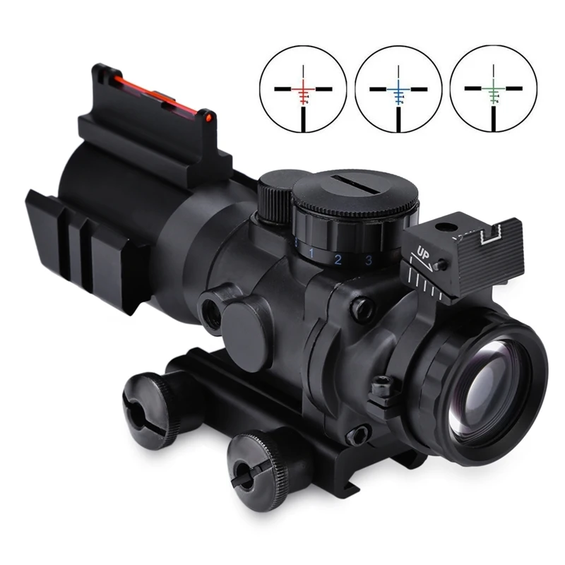 4x32 Acog прицел 20 мм ласточкин хвост рефлекторная Оптика прицел тактический прицел для охотничьей винтовки страйкбол снайперская Лупа пневматический пистолет