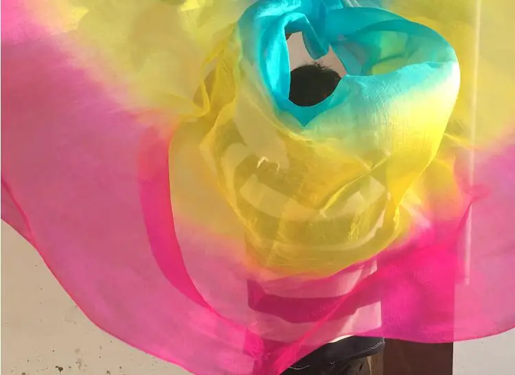 Детская шелковая вуаль для танца живота ручная работа мистическое смешивание