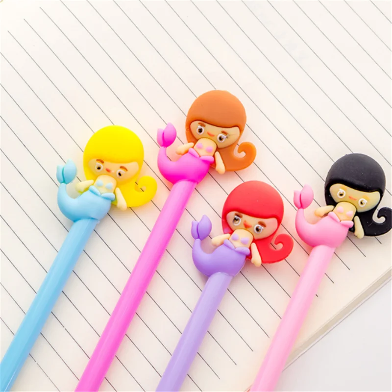 3 шт Хэллоуин Русалка Черная гелевая чернильная ручка детский душ русалка