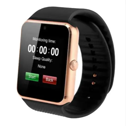 GT08 Смарт часы Bluetooth наручные часы для мужчин Smartwatch спорт телефон часы Android Поддержка Sim TF карта для samsung iPhone sony TCL - Color: Gold