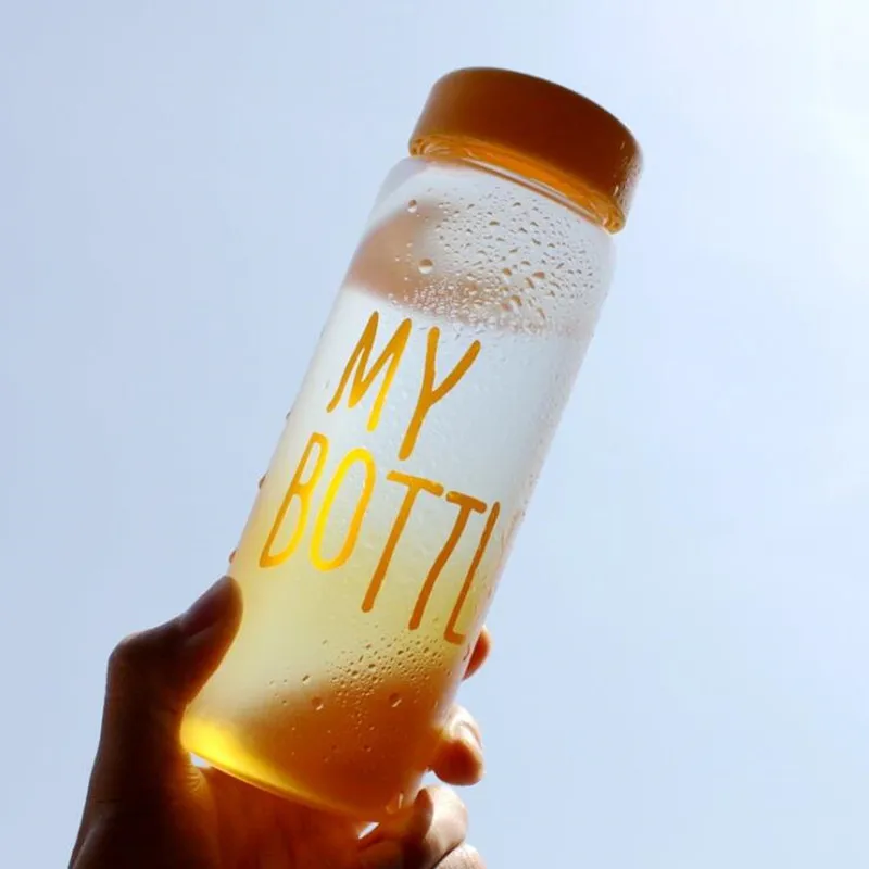 Роман My Bottle 500 мл Пластик бутылки воды Спорт лимонный сок фрукты бутылке мода
