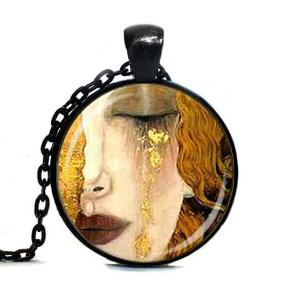 New klimt necklace art pendant Necklace Toys Doctor Who Pendant glass cabochon Lover Women gift | Украшения и аксессуары