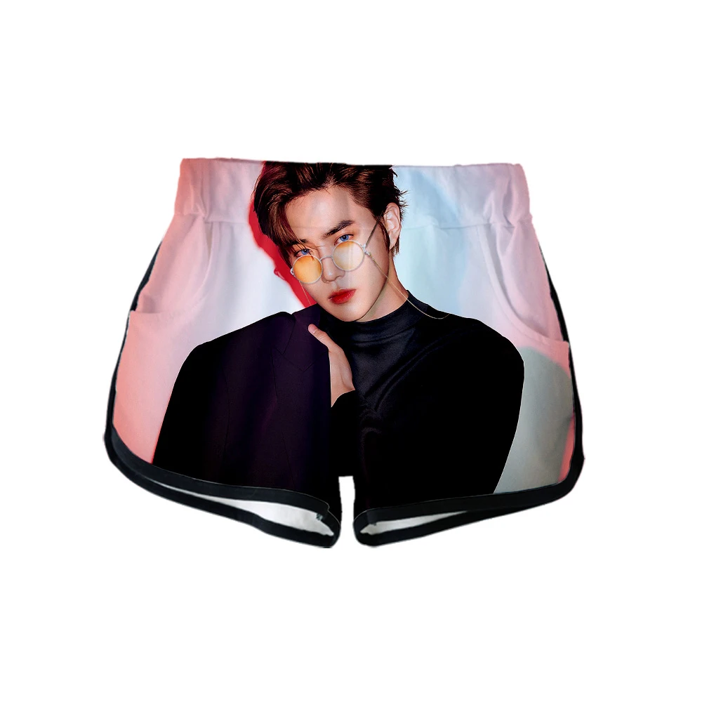 Женские шорты EXO Love Shot с 3D принтом горячая Распродажа 2019 модная повседневная