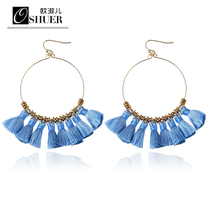 Oshuer Новинка 2017 года бахромой модные брендовые роскошные старинные этнические