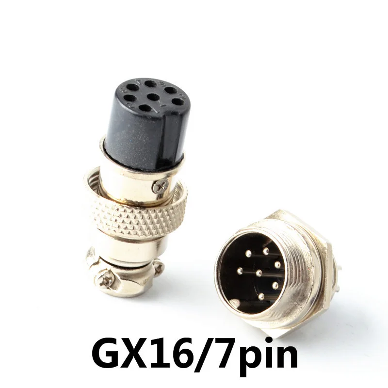 1 комплект GX16 7Pin 7P 16 мм Штекерный и гнездовой панельный разъем циркулярный