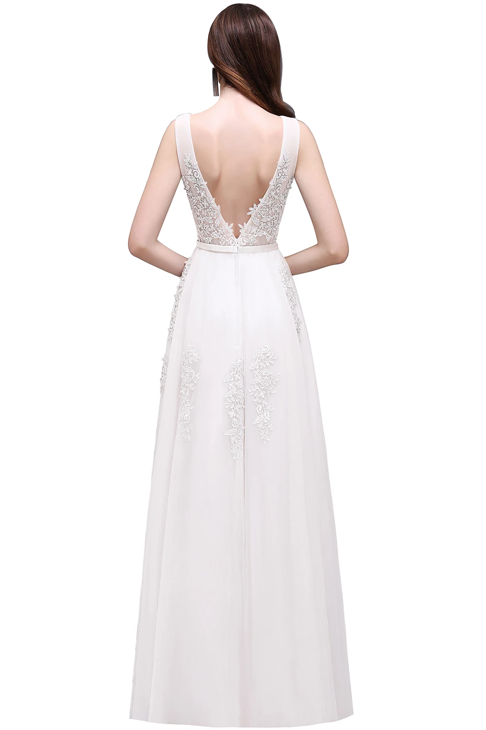 Простое свадебное платье Апликация из Белой Слоновой кости Тюль 2019 дешевые под 50