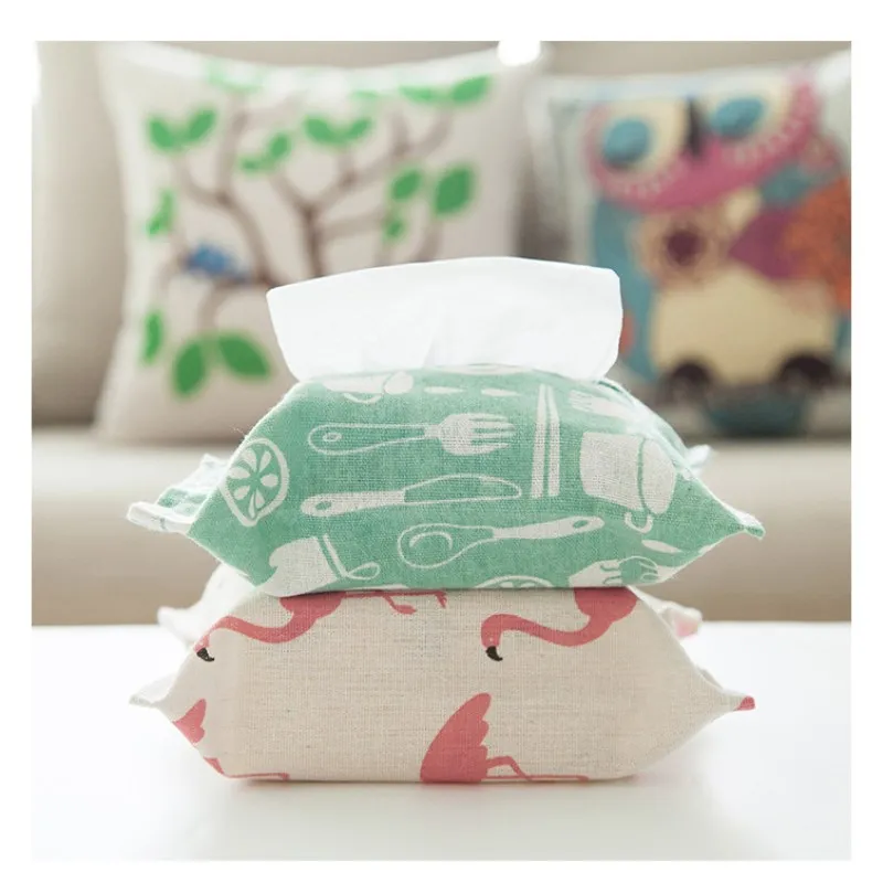 1 шт. хлопковая коробка из льняной ткани съемный бумажный чехол держатель для