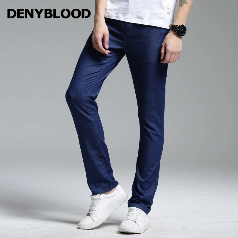 

Denyblood Jeans 2017 Summer Mens Jeans Pants Washed Light Weight Stretch Denim Casual Pants High Quality Trousers 172076