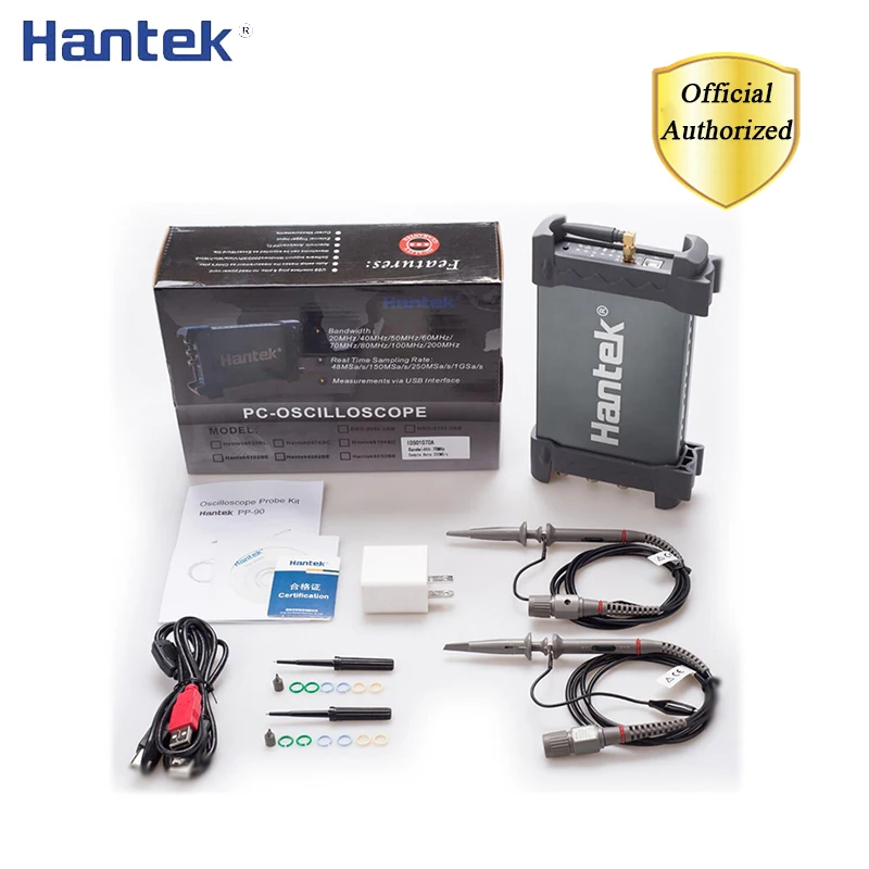 Цифровой осциллограф Hantek iDSO1070A 2 канальный с полосой пропускания 70 МГц USB
