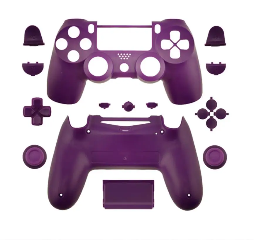 Фиолетовый Контроллер данных лягушка оболочка для DualShock 4 Jds 040 кнопки мод комплект для playstation 4 PS4 Pro тонкий корпус чехол Аксессуары - Цвет: Фиолетовый