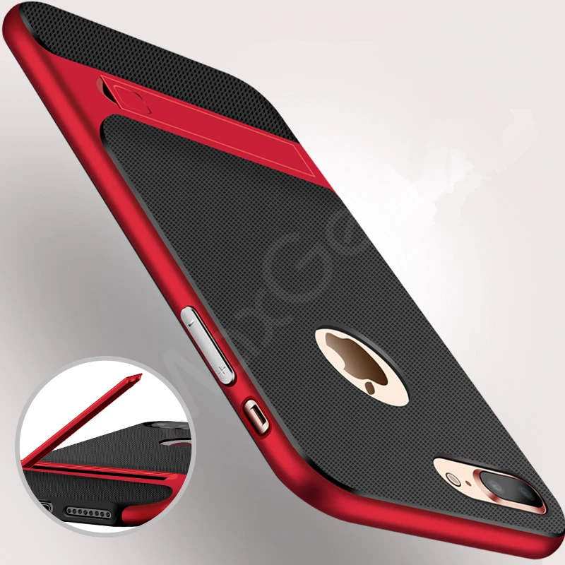 Чехол-подставка для iPhone 7, 8 Plus, X, магнитный держатель, чехол для телефона s, PC+ TPU, 360 градусов, подставка для iPhone 6, 6s Plus