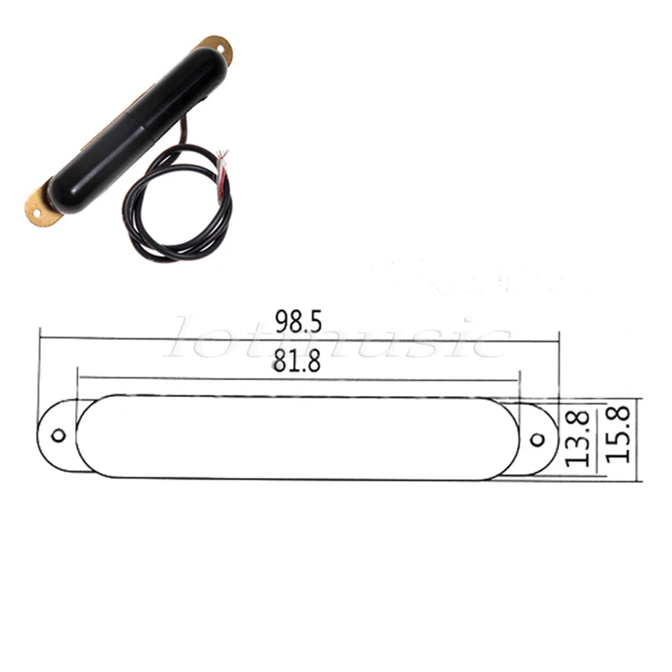2 шт. черный в винтажном стиле с помадой трубка Пикап для электрогитары пикап|lipstick