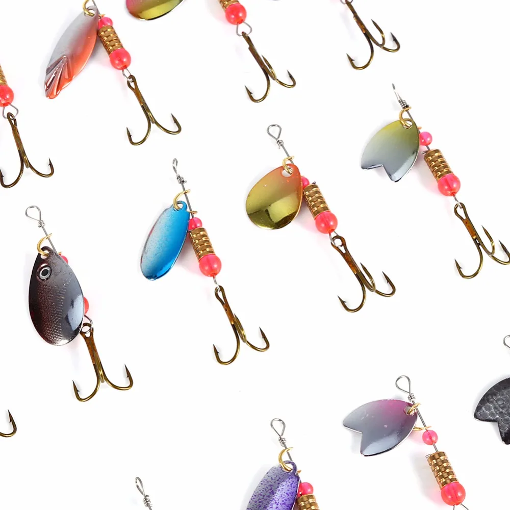 30 шт./корт. Жесткая металлическая рыболовная приманка ложка с блестками блесна