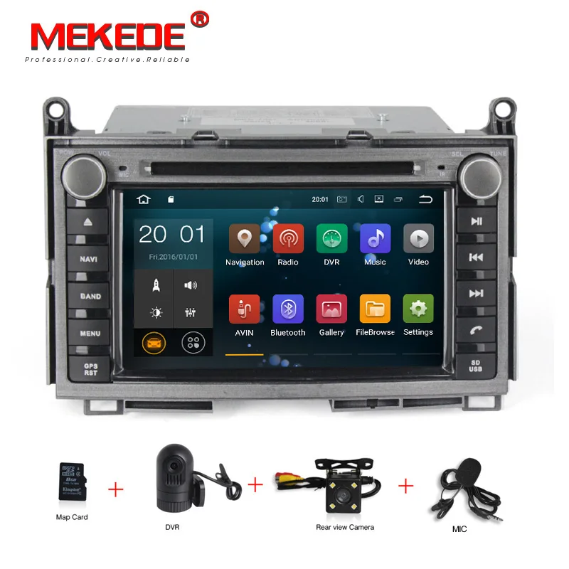 with DVR and camera Четырехъядерный 2G ram 16G rom Android 9,0 автомобильный dvd-плеер gps-навигация, радио, стерео для toyota venza 2008- с wifi BT 3g - Цвет: with DVR and camera