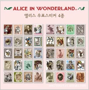 Alice 80 шт./1 комплект винтажная Алиса кавайная бумага для скрапбукинга Daliy планировщик наклейки клейкий блокнот для заметок/filofax/Корея канцелярские 7321 - Цвет: Alice