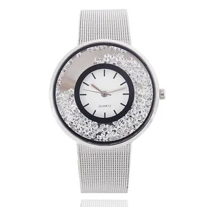 Часы Hodinky, кварцевые, из нержавеющей стали, цвета розового золота и серебра